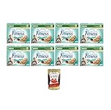 Nestlé Fitness Cookies & Cream 94gr, Müsliriegel mit Kakaokeksstückchen und weißen Schokoladenstückchen (4 x 23,5 g) 8 x 94 g + Italian Gourmet polpa 400gr