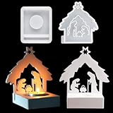 EPODA Silikonformen GießFormen Krippe, GießFormen Silikon Krippe, Silikonform Weihnachten Krippe, silikonform kerzenhalter Krippe, Silikon GießForm Weihnachtskrippe Für Weihnachten Diy Handwerk