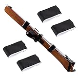 BerryKing EasySki Ski Binder 4 Stück Skigurtverschlüsse Verstellbar Gurt Klettverschluss Klett Kabelbinder für Skibretter, Skistöcke Wintersport Erwachsene & Kinder (Ski-Binder Set)