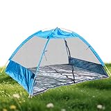 Strandmuschel, Pop-Up-Zelt, Sonnenverdeck, wasserdicht, UV-Schutz, Sonnenschutz, leicht, für 2, 3, 4 Personen, für Familienspaß, Angeln, Reisen, Camping-Zubehör
