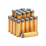 Amazon Basics AA-Alkalisch batterien, leistungsstark, 1,5 V, 20er-Pack (Aussehen kann variieren)