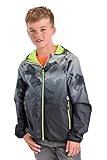 Killtec Jungen Lyse Bys Jckt Funktionsjacke Regenjacke mit Kapuze packbar, Schwarz, 164 EU