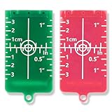 WUSJCOF 2 Stücke Magnetische Laser Zieltafel, Lasertarget, Laser Zieltafel, Lasermess Zubehör, Zur Ausrichtung, Lasernivellierung, Fadenkreuzlaser, Rotationslaser, Lasermessung