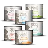 MjAMjAM - Premium Nassfutter für Katzen - Probierpaket, 6er Pack (6 x 200 g), getreidefrei mit extra viel Fleisch