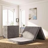 MOLPHIT Klappmatratze 140x195CM, Faltmatratze, Gästematratze, Gästebett Klappbar aus extra dick 15cm Memory-Schaum mit waschbarem Bezug für Reisen, Camping, Boden, Gästebett, Matratze