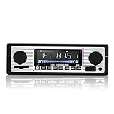 Classic Car Stereo Bluetooth Car Radio 2 Knob Single Din 60WX4 FM Freisprecheinrichtung Autoradio Oldtimer MP3 AUX USB U-Disk Audio mit Fernbedienung