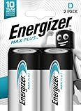 Energizer E301323900 Max Plus Mono (D) 2 Stück Chrom