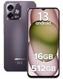 Ulefone Android 13 Note 16 Pro (16 GB + 512 GB) Smartphone 4G 8-Core Handy entsperrt 6,52 HD + ,50 MP + 8 MP Kamera 4400 mAh Batteria 5G WiFi/Volt/GPS/OTG/2 Jahre Garantie (Violett)