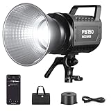 NEEWER FS150 LED Videoleuchte, 2,4G/App Steuerung, 130W, 5600K COB, Tageslichtfokus, kontinuierliche Lampe, 4 präzise Dämpfung, 102000Lux/1m, CRI97+ 9 Bowens Mount Effekte für Fotostudio, EU Stecker