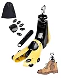 SOSALUK Schuhspanner Herren Damen Schuhdehner Schuhweiter Stiefelspanner 4-Wege Breite Schuhe Damen mit Schuhlöffel für Einstellbare Länge und Breite (43-47)