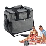 Picknicktasche mit Isolierung, isoliert, Lunchtasche zum Warmhalten, tragbare Taschen für Camping, Picknick-Kühltasche, auslaufsicher, Taschen
