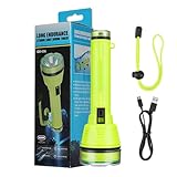 Tauch-Taschenlampe, helle Unterwasser-Taschenlampe | Light weight Unterwasserlampe Wasserdicht zum Tauchen | 200 Meter Tauchlicht Taschenlampe mit Gurt