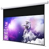 110' Zoll Motor-Leinwand celexon basic 16:9 | 240x135cm | 4K Full HD 3D | elektrische Beamer-Leinwand für Büro-Präsentationen oder Ihr Heimkino | zur Decken-/ Wand-Montage | wählbare Größen/Modelle