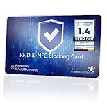 MakakaOnTheRun RFID Blocker Karte (3fach geprüft: DEKRA + EMV + HF-Labor) 360° Schutzkarte für Geldbörse - NFC Blocker Karte - Schutzkarte gegen Datenklau - RFID Blocker Card