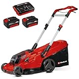 Einhell Akku-Rasenmäher RASARRO 36/42 Kit Power X-Change (36 V, 42 cm Schnittbreite, bis 550 m², Brushless, Mulchfunktion, 50L Fangkorb, inkl. 2x 4,0 Ah Akkus + Ladegerät)