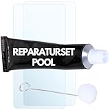 Amapool PVC-Pool Reparaturset Unterwasser 4-teilig I Unterwasserkleber I Unterwasserreparatur-Set I für trockene und nasse Flächen I Poolflicken Set I Swimmingpool Reparatur