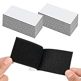 20 Stück Klettband Selbstklebend Extra Stark, 50 mm × 100 mm Doppelseitig Klettverschluss Selbstklebend, Selbstklebendes Klebepad für Wände, Boden, Tür, Couch-Kissen, DIY (Schwarz) (20)