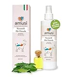 amusi Neemöl-Zeckenspray für Hunde 250 ml – Natürliches Schutzspray für Hunde, Zeckenschutz gegen Zecken, Insektenspray & Insektenschutz, Natürliche Formel, Vegan, ohne Parabene und Nickel