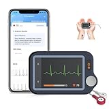 CheckMe EKG Gerät für Zuhause, 30s/60s/5min Bluetooth EKG Monitor mit EKG-Analysebericht, Kompatibel mit iOS & Android, Mac & Windows, Multi-User-Datenverwaltung