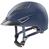 uvex perfexxion II Glamour - robuster Reithelm für Damen und Herren - individuelle Größenanpassung - optimale Belüftung - Blue matt - 55-58 cm