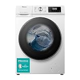 Hisense WFQA7014EVJM Waschmaschine mit Dampffunktion/ 7 kg /AquaStop/ 1400 U/min /15 Programme/ Inverter PowerDrive Motor/Edelstahltrommel/Kindersicherung/Trommelreinigung/Weiß