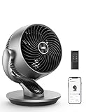 Dreo 28dB Leiser Smart Tischventilator für Schlafzimmer Büro, Ventilator mit Fernbedienung Kühlung 21M Windentfernung 4-Geschwindigstufe 5 Modi 12H Timer 90° Auto 120° Manuell oszillierend, Lynx S