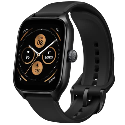 Amazfit GTS 4 Smartwatch mit 1.75” AMOLED Display, 150 Sportmodi, anpassbare Schlafpläne, Alexa, GPS, Fitness Uhr mit Intelligente Erkennung von Krafttrainingsübungen für Herren Damen