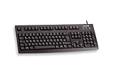 CHERRY G83-6105, Deutsches Layout, QWERTZ Tastatur, kabelgebundene Tastatur, angenehm weiche Tasten-Betätigung, kompakt, langlebig, recyclingfähig, schwarz