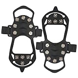 TOBBOMEY 1 Paar Steigeisen Überschuhe, Schuh Eisgreifer, Schuhgriffe Für Eisgreifer Für Schuhe, Klettern, Anti Rutsch Spikes, Outdoor Eisgreifer, Schneegreifer, Stiefelgriffe Für Schnee