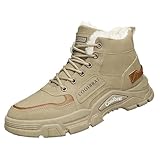 Herren Winterschuhe Winter Boots Winterstiefel Rutschfeste Stiefeletten Wasserdicht Schneestiefel Warme Bequeme GefüTtert Stiefel Outdoor Trekkingschuhe Wanderstiefel Schlupfstiefel