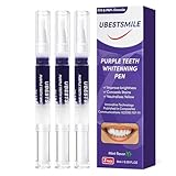 3 Stück Zahnaufhellung Stift, Purple Teeth Whitening Serum, Schnelles Bleaching Zähne Anwendungen, Zähne Aufhellen Effektiv Flecken Entfernen, Bleaching Stift für Weiße Zähne