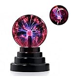 Rigrer Plasma Planet Ball Tragbare Plasmakugel Leucht Berührungsempfindliche Blitzkugel Elektrostatische Kugel, Blinkende Pädagogisches Spielzeug Blitzlicht Plasmalampe - USB oder batteriebetrieben