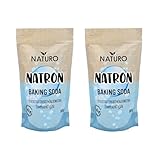 Naturo|Natron Pulver 2x500g – Vielseitig für Reinigung, Haushalt und Küche – Umweltfreundlich, Hautfreundlich & Ungiftig – Natron Pulver zum Putzen, Backpulver, Waschsoda – Natrium für nachhaltiges