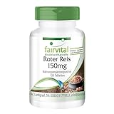 Fairvital | Roter Reis Extrakt 150 mg - 120 vegane Tabletten - fermentiert - 2,95 mg Monacolin K - Qualitätsgeprüft und hochdosiert - Made in Germany