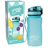 schmatzfatz Klarstein Sport-Wasserflasche, hält kaltes Wasser, Wasserflasche, Sport, Erwachsene, Herren, Damen und Kinder, BPA-frei, wasserdicht, auslaufsicher, 350 ml, Türkis