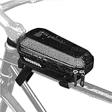 Rahmentasche, Fahrradtasche, 20 x 10 cm, wasserdichter Oberrohr-Organizer, Handyhalter-Design, kompakt und authentisch für Straße, Mountainbikes, Pendeln, Wandern
