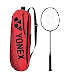 YONEX ASTROX TX schwarz-orange besaitet Angriffsschläger Badmintonracket mit passendem Racketbag schwarz/rot mit Rucksackfunktion/UVP 119,90€