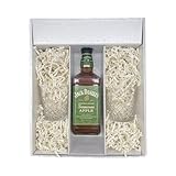 Geschenkbox Weiß - Whisky - Jack Daniel's Apple 35° - 2 Verres à whisky ARCOROC