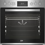 Beko BBUM12328X Einbauherdset AeroPerfect Glaskeramik-Kochfeld 8 Heizarten SteamShine-Reinigungsfunktion Edelstahl