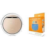 ZACO V5sPro Saugroboter mit Wischfunktion, automatischer, 2in1 Wischen Staubsaugen, Fallschutz, beutellos, 22W, 300ml, Gold Wischtücher für V5sPro und V5x Wischmop, Zubehör, Ersatzteil, Blau