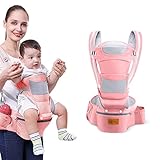 Babytrage für Neugeborene Ergonomische Convertible Face-In und Face-Out Kindertrage Rucksack Sling Wrap Atmungsaktiv und Weich (Rosa)