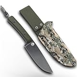 ODENWOLF FRITZ MEINECKE Outdoor Messer – Full-Tang Jagdmesser aus D2-Stahl – G10-Griff, Kydexscheide mit Teklok & Lanyard – Legal nach §42a