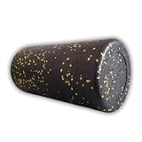 Faszienrolle Schaumstoff mittel-weich | 30x15cm Rückenmassage Rolle mit 25% Recyclinganteil | Rückenrolle | black foam roller