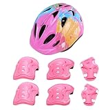 Kinderschutzhelm Set - Kinder Schutzset Mit Helm Ellbogen Knie Handgelenk Protektoren Skateboard | Schutzausrüstung Für Kleinkinder Mädchen 3-12 Jahre