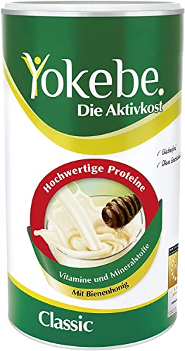 Yokebe Classic - Diätshake zum Abnehmen - glutenfrei und vegetarisch - Mahlzeitersatz zur Gewichtsabnahme mit hochwertigen Proteinen - 500 g = 12 Portionen