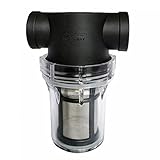 Suerhatcon Pipeline Filter 3/4' Wasserpumpenfilter mit 100 mesh Edelstahlsieb, Inline-Maschensieb Wasserpumpe Filter für Gartenbewässerung…