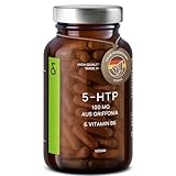 5-HTP Kapseln hochdosiert plus Vitamin B6-5HTP 100mg aus Griffonia Simplicifolia Samenextrakt - natürlich pflanzlich & vegan