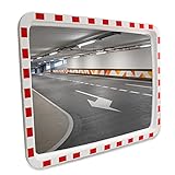 LABT Verkehrsspiegel rechteckig 40 x 60 cm Straße Überwachungsspiegel Sicherheitsspiegel Konvexspiegel außen und innen Weitwinkeleffekt