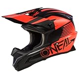 O'NEAL | Motocross-Helm | MX Enduro | ABS-Schale, Konfort-Innenfutter, Lüftungsöffnungen für optimale Belüftung & Kühlung | 1SRS Helmet Stream V.23 | Erwachsene | Schwarz Rot | Größe M (57/58 cm)