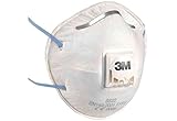 3M Atemschutzmaske Serie 8000 8822 FFP2 NR D mit Cool-Flow Ausatemventil bis zum 10-fachen des Grenzwertes